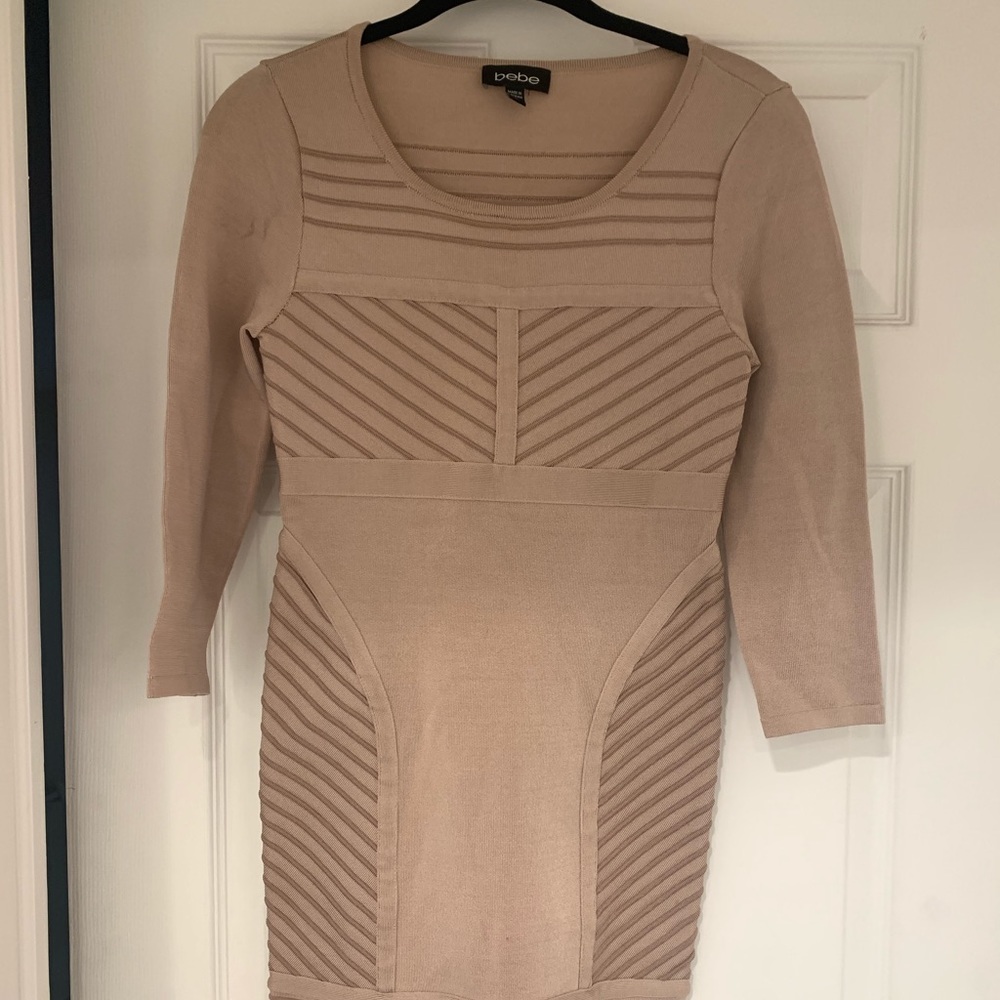 BEBE Rose Dust bandage dress, quarter sleeve